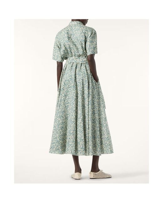 Loro Piana Green Printed Dress