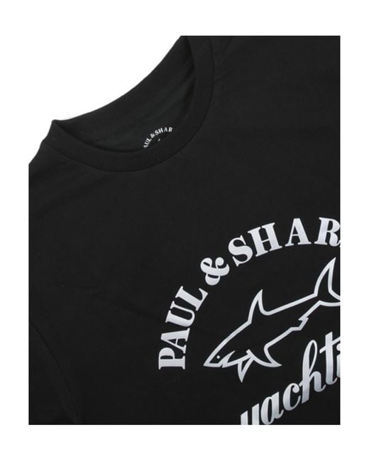 Paul & Shark Black Round Collar Logo Sweater for men