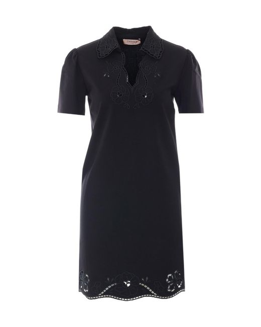 Twinset Black Embroidered Detail Dress