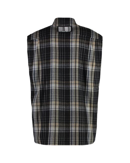 Vetements Blue Checked Shirt for men