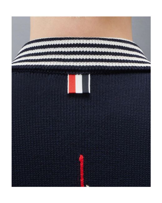 Thom Browne Blue Rwb Armband Sailboat Polo Shirt for men