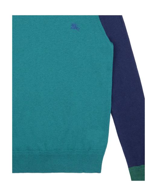 Burberry Blue Color Matching Sweater for men
