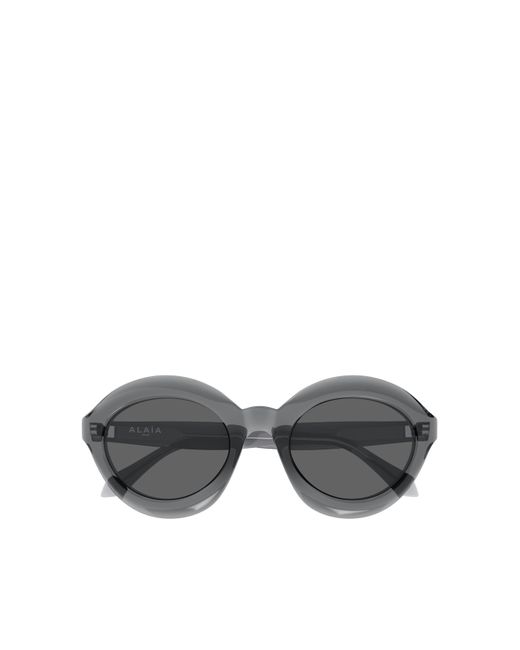 Alaïa Gray Alaïa Oval Frame Sunglasses