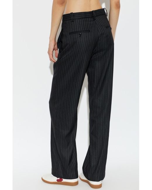Isabel Marant Black Casual Trousers With Belt Loops