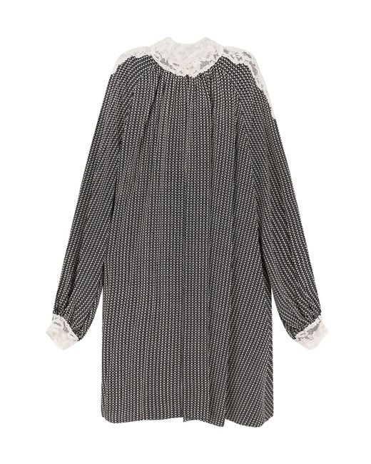 Chloé Gray Long Sleeve Dress