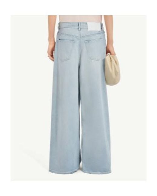 MM6 by Maison Margiela Blue Drawstring Wide Leg Jeans