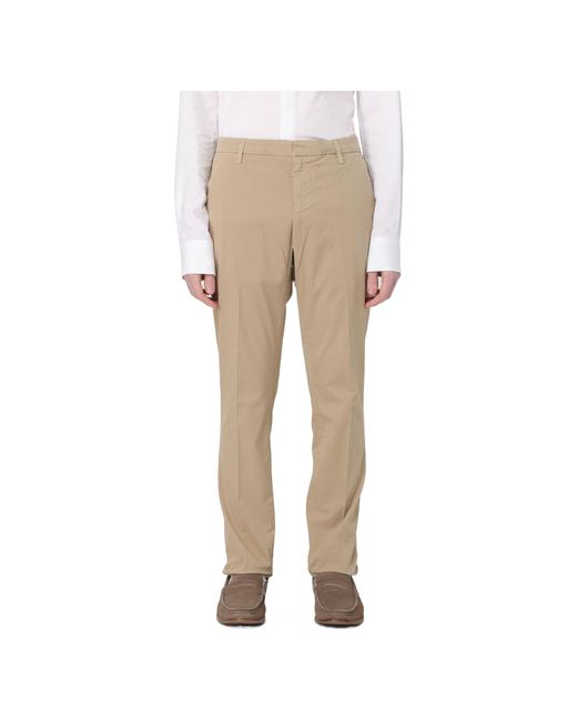 Dondup Natural Slim-Cut Stretch Chino Trousers for men