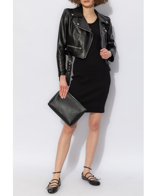 Givenchy Black 4G Plaque Ribbed-Knit Tank Dress