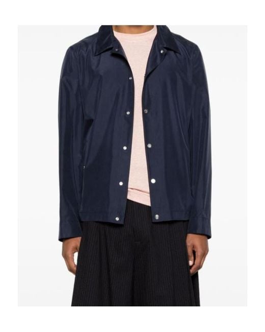 Brunello Cucinelli Blue Water-Resistant Blouson Jacket for men