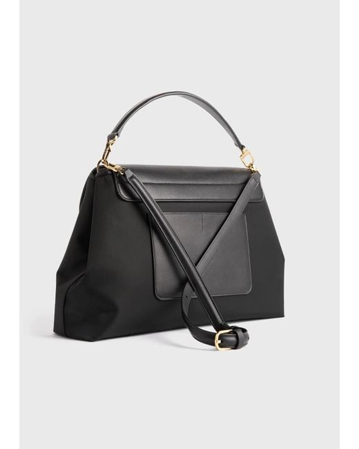 Totême  Black T-Lock Nylon Satchel