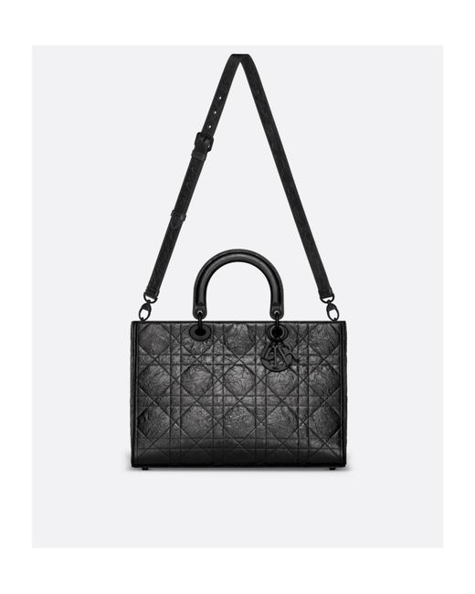 Dior Black Large Lady D-Sire Bag