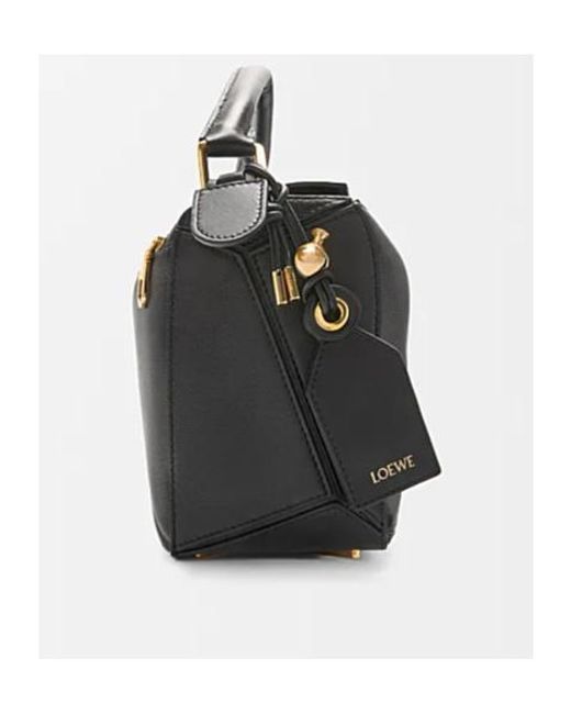 Loewe Black Small Feather Light Puzzle Bag