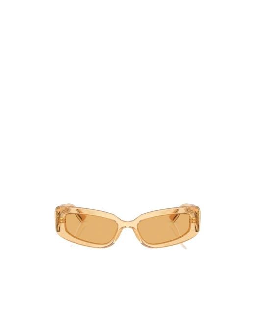 Dolce & Gabbana Metallic Eyewear Rectangular Frame Sunglasses