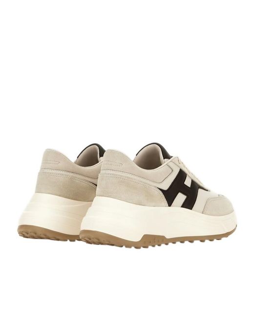 Hogan White Hi-Fi Lace-Up Sneakers