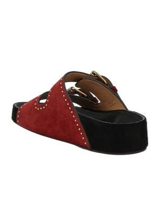 Isabel Marant Red Plain Colour Sandals