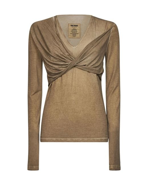 Uma Wang Green Long-Sleeve Knit Top