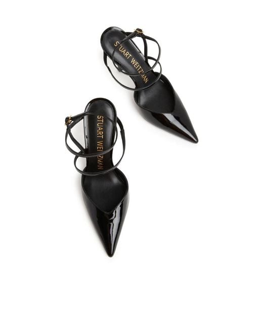 Stuart Weitzman Black Logo High Heels