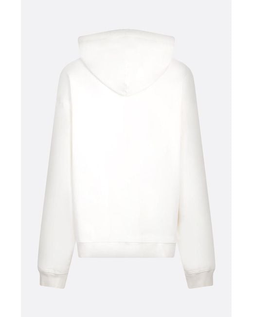424 Gray Graphic-Print Cotton Hoodie for men