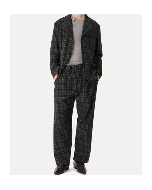 Vivienne Westwood Black Drunken Check Pants for men