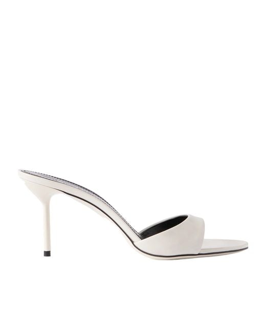 Paris Texas Natural Patent-Leather Mules
