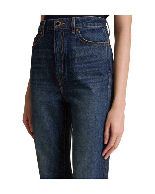 Khaite Blue Danielle Straight-Leg Jeans
