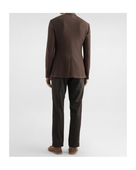 Dolce & Gabbana Brown Single-Breasted Blazer for men