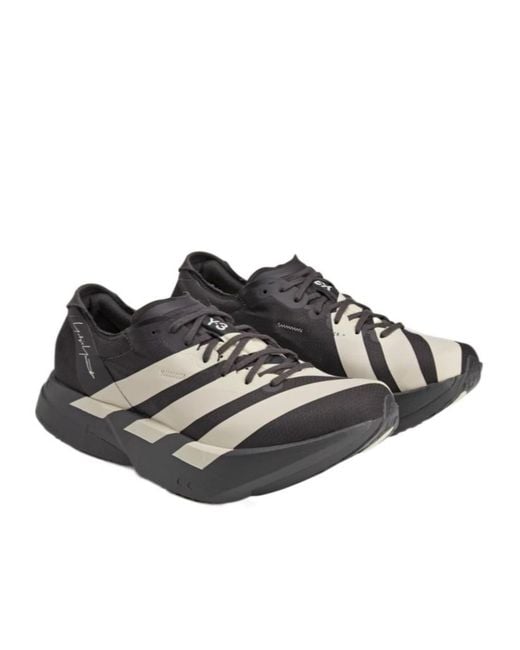 Y-3 Black Adios Pro 4 Lace-Up Sneakers for men