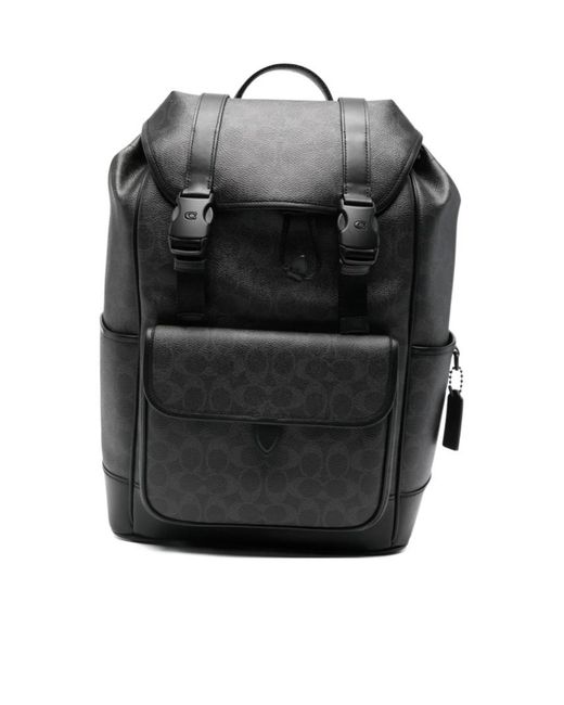 COACH Logo Backpack in Black for Men | Lyst COACH Logo Backpack in Black for Men | Lyst