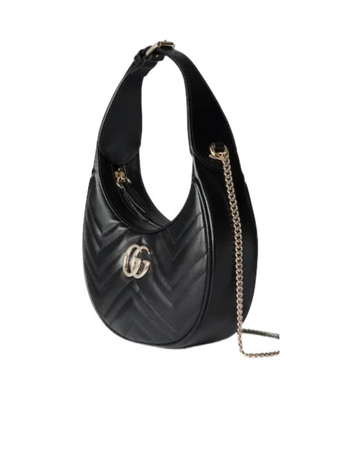 Gucci Black Gg Marmont Small Shoulder Bag