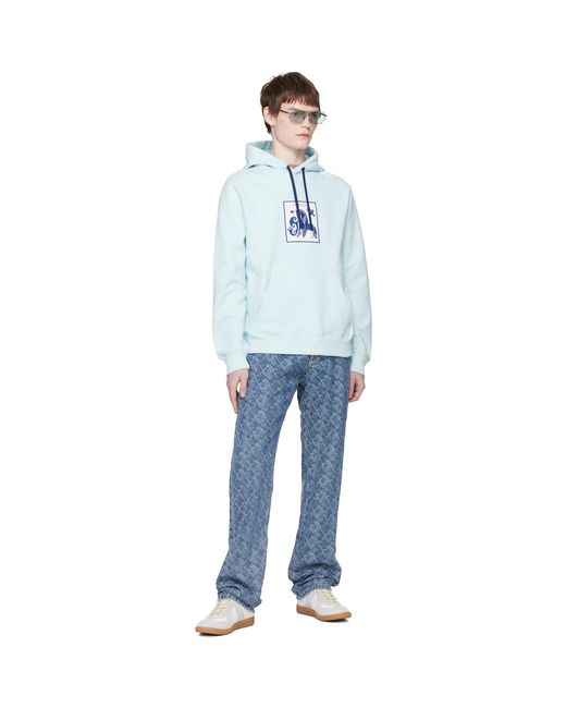 Lanvin Blue Patterned Jeans