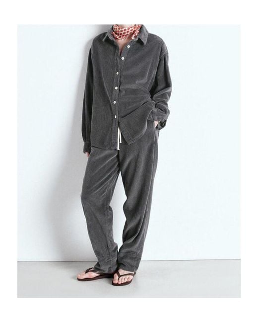 American Vintage Gray Elastic Waist Casual Pants