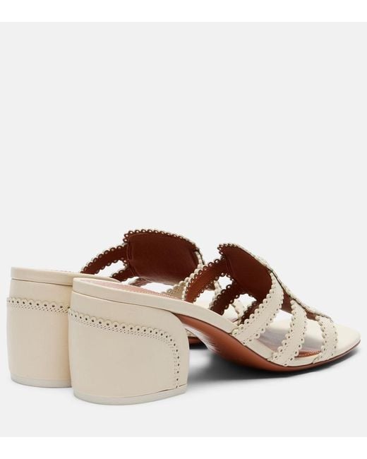 Zimmermann Natural Goldie 65 Leather Mules