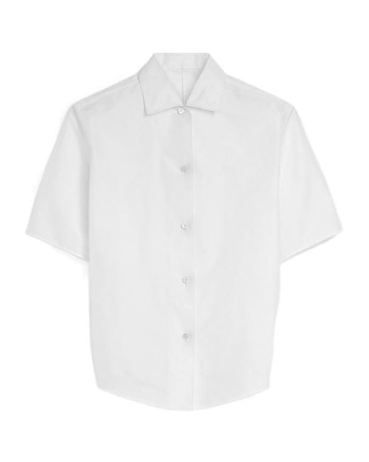 Jil Sander White Technical Faille Shirt