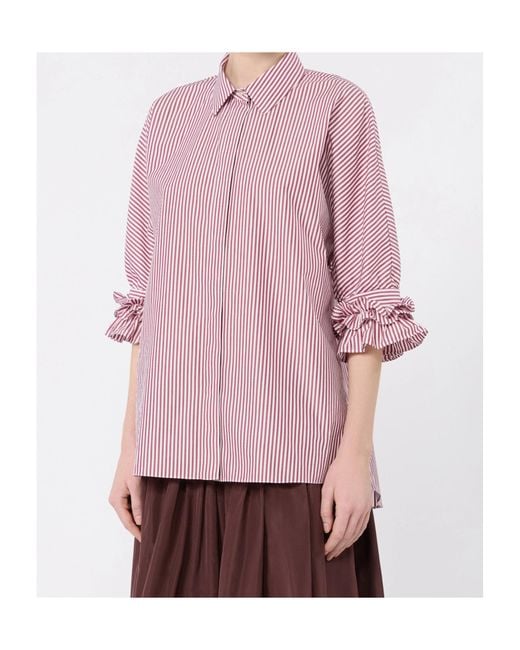 Max Mara Pink Cotton Poplin Shirt