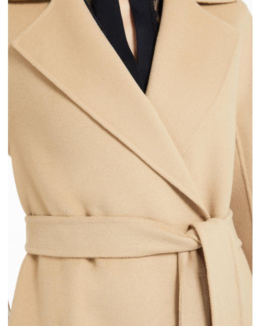 Max Mara Natural Studio Cles Belted Long-Sleeved Coat