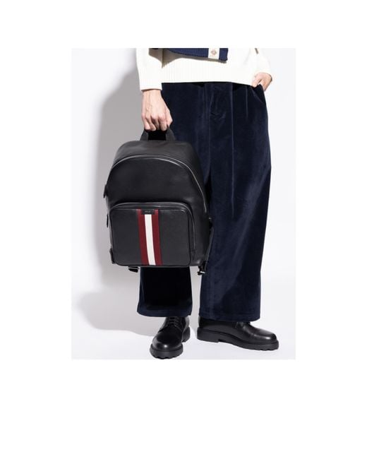 Bally Black Code Backpack for men