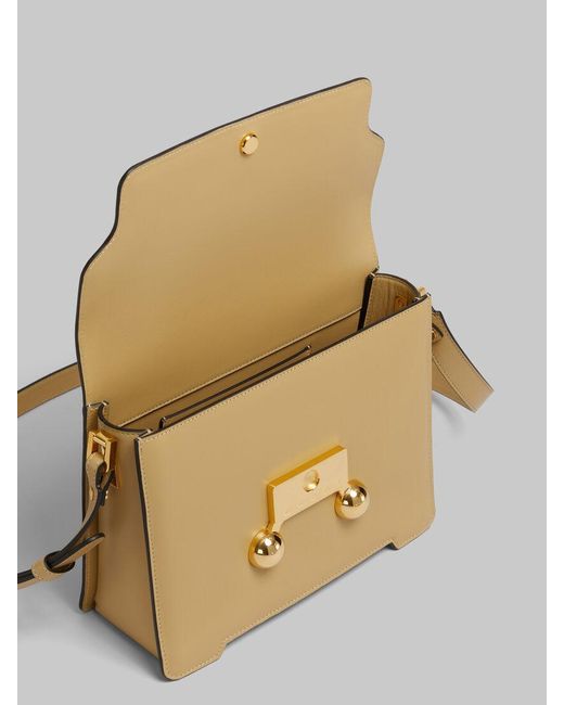 Marni Natural Trunkaroo Foldover Top Medium Shoulder Bag