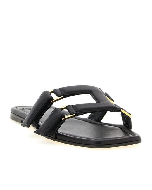 Elisabetta Franchi White Logo Detail Slippers