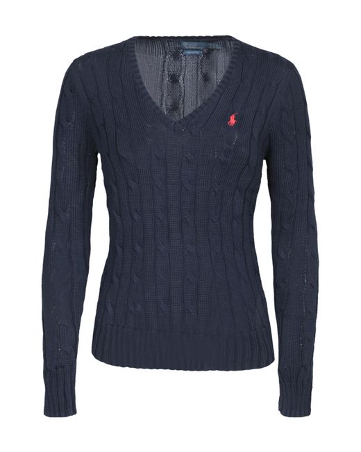 Polo Ralph Lauren Blue V-Neck Long Sleeved Jumper