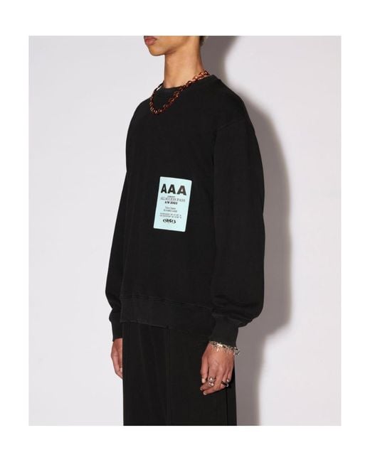 Ambush Black Logo Patch Crewneck Sweatshirt for men