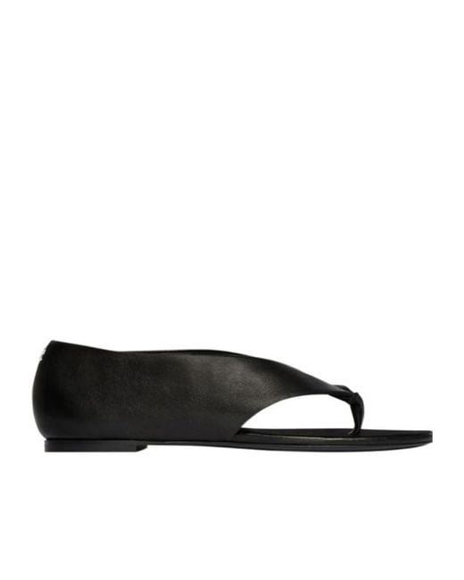 Courreges Black Courrèges Open Thong Strap Sandals