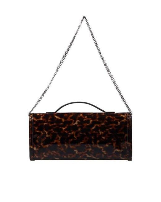 Roger Vivier White Belle Vivier Turtle Buckle Clutch Bag
