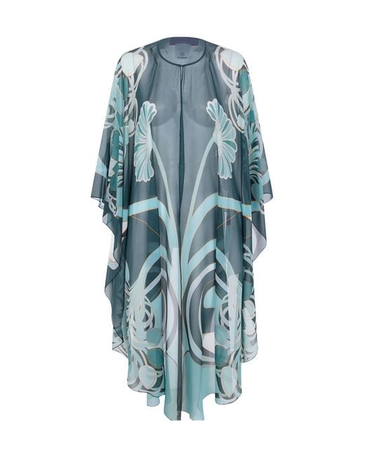LaDoubleJ Blue La Doublej Maria Printed Cape
