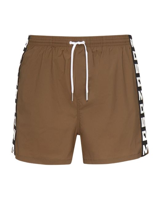 DSquared² Natural Boxer Midi Badeshorts for men