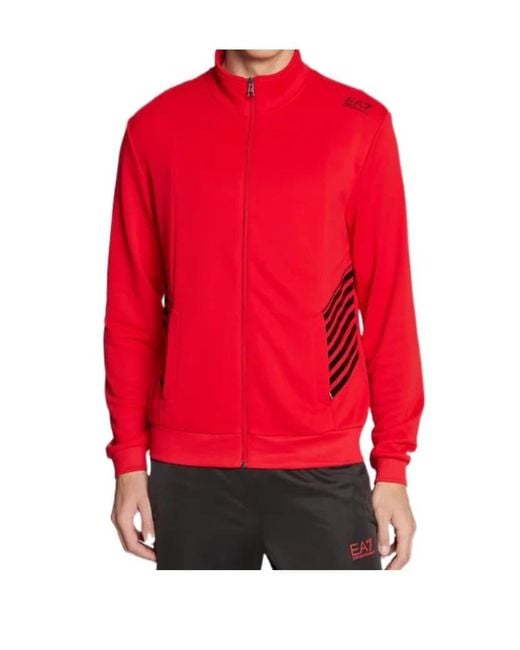 EA7 Red Logo Casual Jacket for men