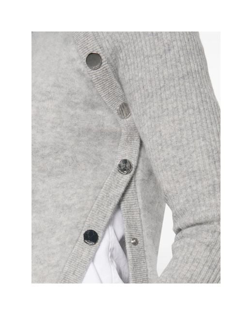 Sportmax Gray Long-Sleeve Knit Top
