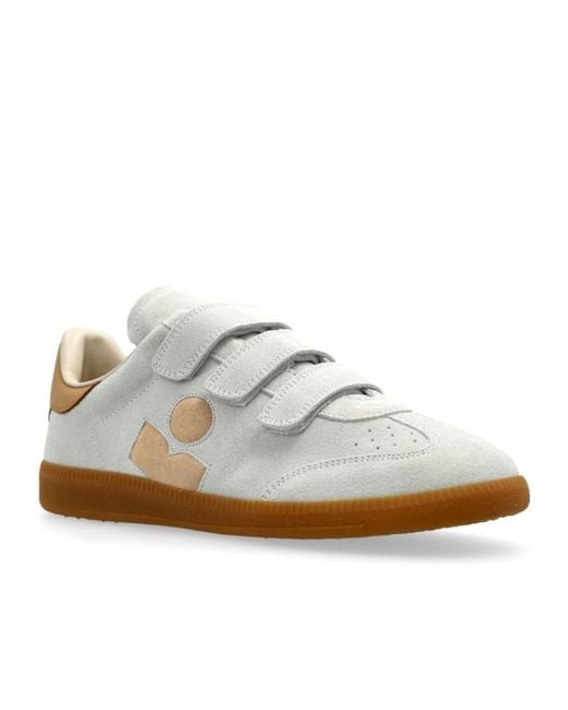 Isabel Marant White Beth Leather Sneakers