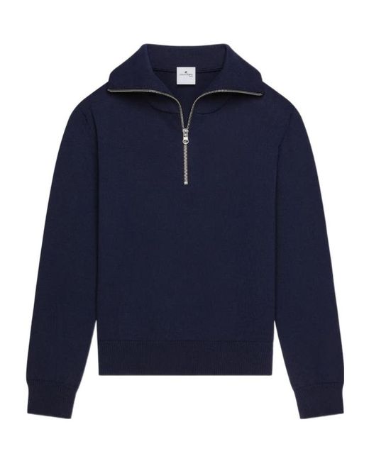 Courreges Blue Trucker Sweater for men