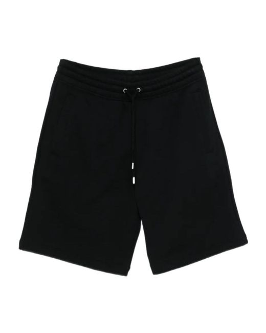 Maison Kitsuné Black Drawstring Shorts for men