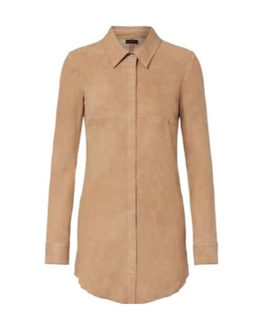 Stouls Natural Geraldine Suede Shirt Dress
